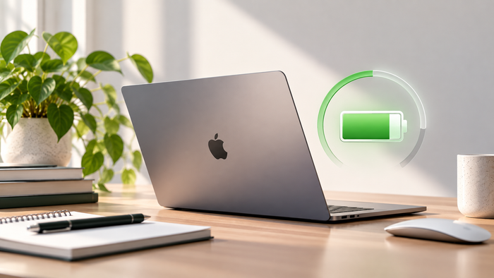 MacBook System Settings showing Battery Health and Maximum Capacity